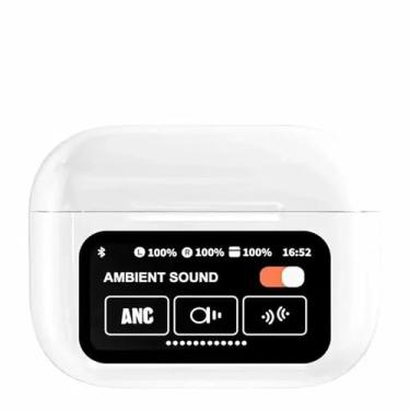 Imagem de Fone Bluetooth A9 Pro ANC Com Tela LCD Touch, Cancelamento de Ruído ANC, Bluetooth 5.4, Chamadas Binaurais