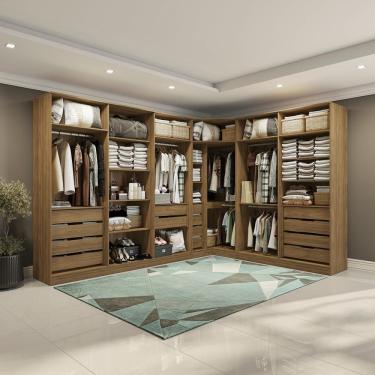 Imagem de Conjunto Closet Kappesberg Adapt Nogueira 5 Peças 342cm X 263cm