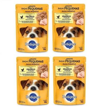 Imagem de Sache Pedigree Alimentos p/ Cães/Cachorros Frango ao Molho kit com 4 -