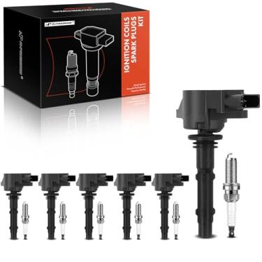 Imagem de A-Premium Conjunto Premium De 6 Bobinas Ignição E Velas Irídio Compatíveis Com Mercedes-Benz C230 C250 C280 E280 E300 E350 Dodge Freightliner