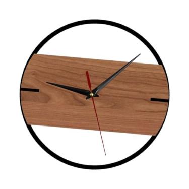 Imagem de WeiLaiKeQi Relógio de parede moderno e minimalista, decoração para casa, presente de inauguração, relógio decorativo sem -taque, silencioso para sala de