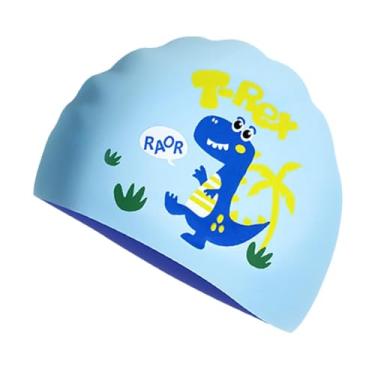 Imagem de YIJU Touca de natação de silicone, chapéu de natação portátil, proteção auricular flexível, touca de banho à prova d'água para esportes aquáticos de