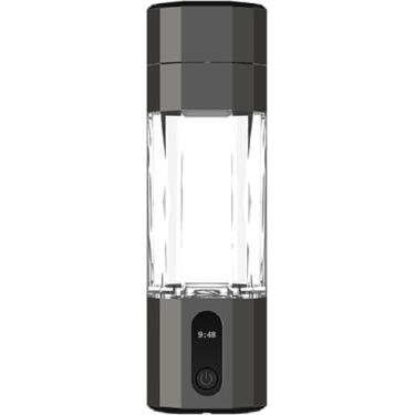 Imagem de Garrafa De água De Hidrogênio 208ml Pem Gerador De Hidrogênio De Eletrólise 6000-8000 Ppb Máquina Ionizadora Recarregável Portátil Com Display Led, Para Fitness De Viagem Em Casa, Black