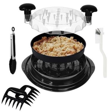 Imagem de Triturador de frango com garras e escova de carne – Ferramenta de trituração de seios visível premium com ação de torção, máquina trituradora de carne grande, pode ser lavada na lava-louças, aderência