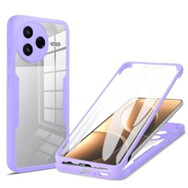 Imagem de Kukoufey Capa compatível com Xiaomi Redmi K80, capa com protetor de tela integrado compatível com Xiaomi Poco F7 Pro 5G 24117RK2CG capa roxa