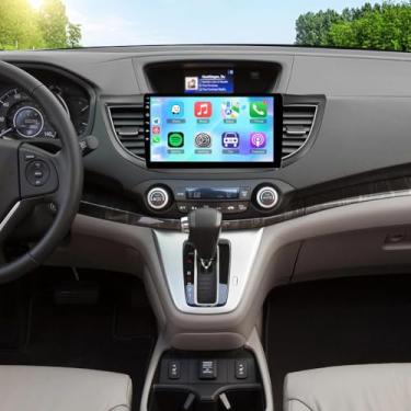 Imagem de Estéreo automotivo Android 13 de 10 polegadas para Honda CRV 2012-2016 IPS tela sensível ao toque Double Din receptor de áudio para carro com reprodução sem fio e navegação GPS automática Android WiFi