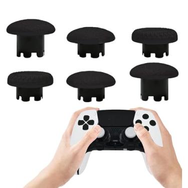 Imagem de CaoXiong Tampas De Joystick Intercambiáveis 6 Em 1 Para Controle Dualsense Edge Do Ps5, Substituição Joysticks Intercambiáveis, Peças (Preto)