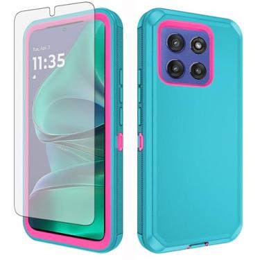 Imagem de Asuwish Capa de celular para Motorola Moto G Stylus 5G 2025 com protetor de tela de vidro temperado, híbrida, resistente, à prova de choque, rígida, à prova de quedas, acessórios resistentes de corpo