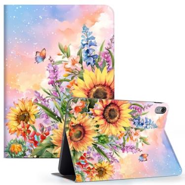 Imagem de Capa para iPad 11ª geração (A16) 11 polegadas 2025, iPad 10ª geração 10,9 polegadas 2022, capa protetora para iPad 11/10 com suporte de visualização ajustável, despertar/hibernar automaticamente