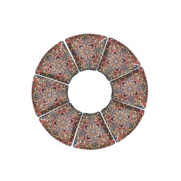 Imagem de Tigela de arroz de cerâmica resistente a altas temperaturas retrô simples e requintada para uso doméstico - 8 travessas (Ranbo)