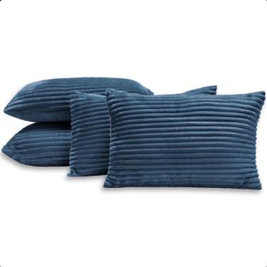 Imagem de Kit 4 Capas de Almofadas Decorativas 60x30 cm - Bia Enxovais, Azul