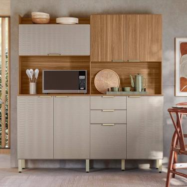 Imagem de Cozinha Compacta Pitaya Amêndola Touch Nude Prime TX Demóbile