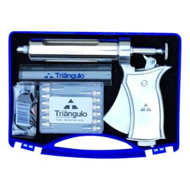 Imagem de PISTOLA SERINGA VETERINÁRIA AUTOMÁTICA 50ML COMPLETA COM MALETA TRIÂNGULO
