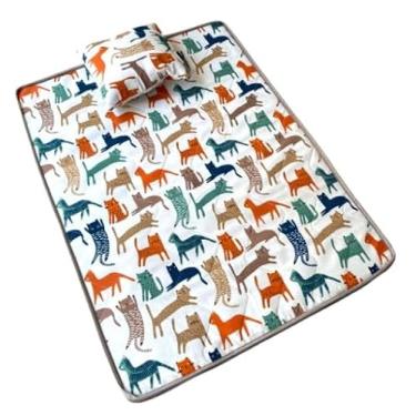 Imagem de Cama Box Pet Impermeável Ortopédica Grande| Espuma D23 + Travesseiro | Suporta até 100kg (G oncinha,Grande)