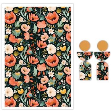 Imagem de Briartw 10 folhas de papel de transferência de argila de polímero - por folha 14,8 x 10 cm Folhas de transferência solúveis em água para fazer joias de argila DIY adesivos descartáveis - Padrão floral