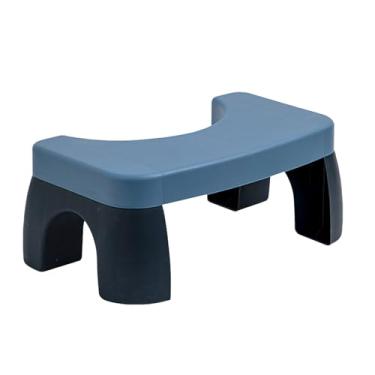 Imagem de Zerodis Bancas do pé Com Potty, Evitando Escorregar Melhorar a Postura Portátil Etapa do pé Descanso Agachando o Apoio de pé Sob o Apoio de pé para o Escritório do Banheiro de Escritório (Azul)