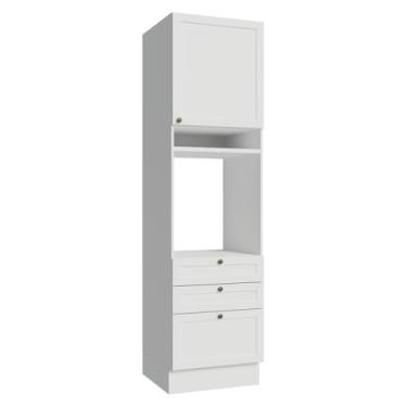 Imagem de Torre Quente 60 cm 1 Porta 3 Gavetas Branco Vik Madesa