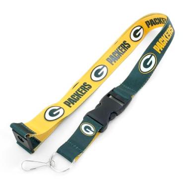Imagem de Aminco Cordão reversível NFL Green Bay Packers, cores do time, tamanho único (NFL-LN-162-19)