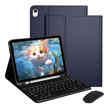 Imagem de Teclado BluetoothCom Mouse e Capa Para Samsung Galaxy Tab S9 FE+/S9 + de 12,4 polegadas