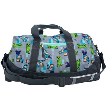Imagem de Bolsa esportiva com personagens, bolsa de viagem do pijama de 40,6 cm para meninas, bolsa de fim de semana, bolsa de dança, Cinza, Duffle