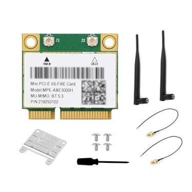 Imagem de Wi-Fi 6 Wireless MINIPCIE AX210 NIC, suporta 2.4G / 5GHz / 6GHz Gigabit Tri-Band Wi-Fi 6E, 802.11AX Standard, Bluetooth 5.3, MU-MIMO Wireless Technology, suporta Linux, Windows 10/11, etc. (6 itens)