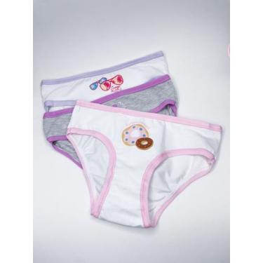 Imagem de Kit c/ 3 Calcinhas Juvenil Luna 100% Algodão 4402, 8, Sortido