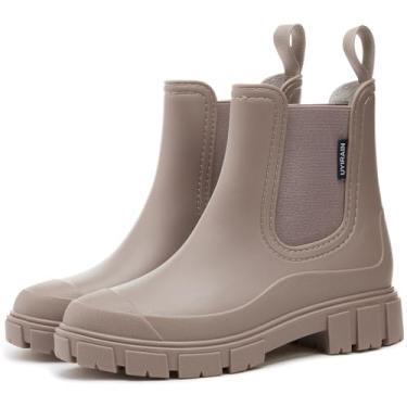 Imagem de WOWSTICK Botas De Chuva Femininas, Leves, À Prova D'Água, Antiderrapantes, Botinhas De Jardim Da Moda, 312 Marrom 40
