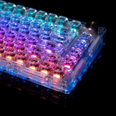 Imagem de GK GAMAKAY Conjunto de teclas de PC transparentes de 113 teclas com turno de 2,75, teclas de perfil ASA para teclado mecânico para jogos 98% 75% Layout MX Gateron Kailh Switch