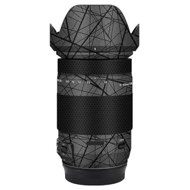 Imagem de Adesivo de lente de câmera para Tamron 18-400 mm F3.5-6.3 Di II VC HLD adequado para Canon EF-Mount Macro Coat Wraps Film Protector Vinyl Decal Skin 18 400 (cinza cruzado)