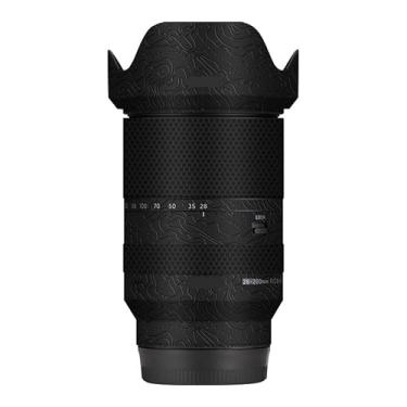 Imagem de Adesivo de câmera antiarranhões com tampa de lente para Tamron 28-200 mm adequado para Sony Mount Película protetora decalque protetor corporal 28-200 (contorno preto brilhante)