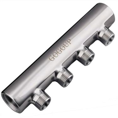 Imagem de GOGOUP Divisor coletor de 4 portas de aço inoxidável 304 – 4 maneiras, classificação de...