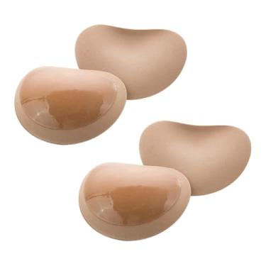 Imagem de GSHLLO 2 pares de enchimentos de sutiã autoadesivos em forma de coração com enchimento autoadesivo push-up esponjas de seios esponjas macias e respiráveis