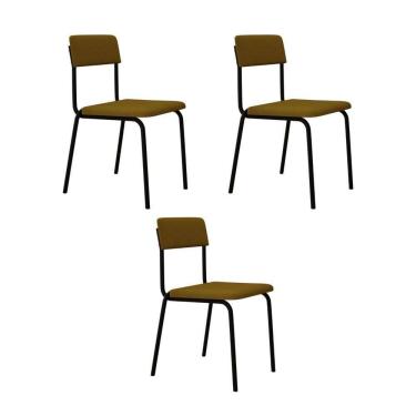 Imagem de Cadeira Fit Fixa C/4 Pes 475 X 505 X 810 Mm C/3 Un. Mostarda Mostarda