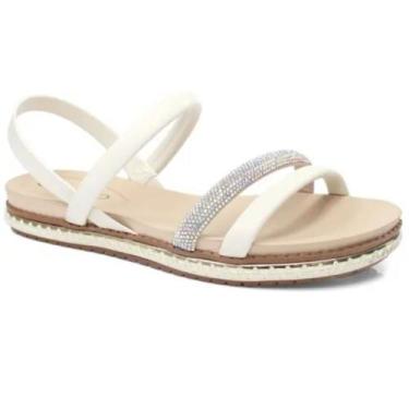 Imagem de Sandália Feminina Flatform Calce Fácil Beira Rio - Creme, 37