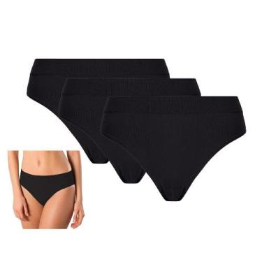 Imagem de Kit 3 Calcinha Básica Microfibra Sem Costura Loba Feminina - LUPO, Pre