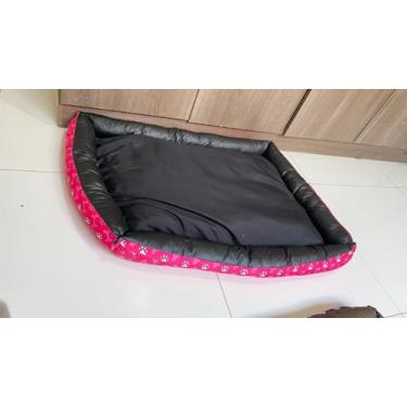 Imagem de Cama Para Cachorro Grande 80x60X15cm Caminha Pet Casinha Impermeável Golden Pitbull Pastor (ROSA,AZUL)(55x55X15cm) Caminha Pet Casinha Impermeáve (2 ROSAS, AZUL) (Médio, patas)