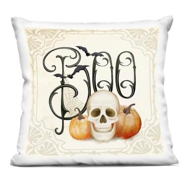 Imagem de Stupell Industries Something Wicked Boo Almofada impressa para ambientes internos, 45 x 18 x 46, bege