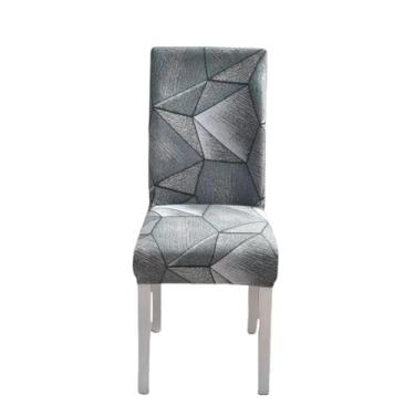 Imagem de Conjunto de capas para cadeiras ajustáveis, 1 peça, sala de jantar, elásticas, elastano, capas para assento, removível, encosto alto (tamanho 1 peça/cor 12)