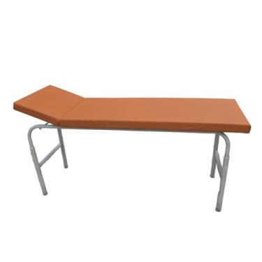 Imagem de Maca Mesa de Exame Clínico Hospitalar 65x180cm Estofada Laranja