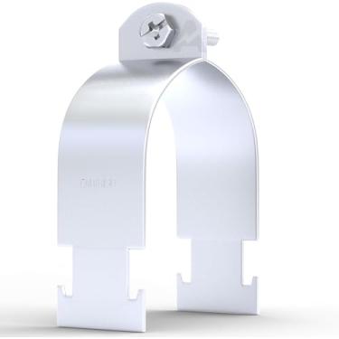 Imagem de Braçadeira de conduíte rígida de 20 cm, aço eletrogalvanizado, resistente à corrosão, serve para canal de suporte, ferragens de montagem de conduíte elétrico, braçadeiras elétricas de 10 cm, prata