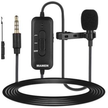 Imagem de Microfone De Lapela Mamen Km-D2 P/Smartphone Câmera Notebook