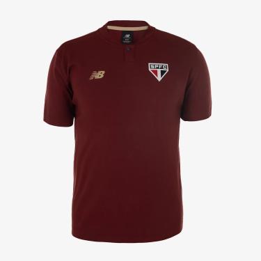 Imagem de Polo Masculina NB Viagem SPFC 2025, Bordô Mercúrio Vermelho, GG