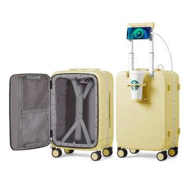 Imagem de Carry On Luggage mixi Lark Yellow Hard Shell de 20 polegadas com carre