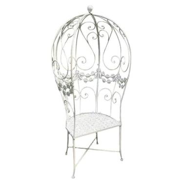 Imagem de ZzleoyuUUs-12 Banco de jardim ao ar livre estilo europeu cadeira de lazer ao ar livre, cadeira de parque de arte, varanda pátio princesa cadeira banco de pátio