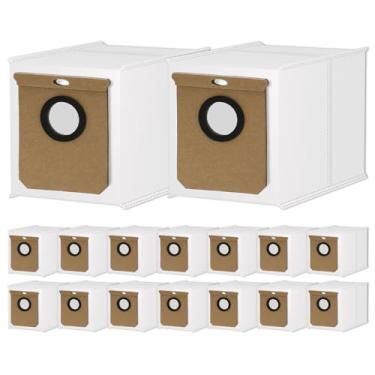 Imagem de Pacote com 16 sacos de pó de substituição L60 SES compatíveis com aspirador de pó Eufy série L60/L50 com estação autovazia, sacos de substituição de 2,5 L para robô aspirador de pó Eufy L60