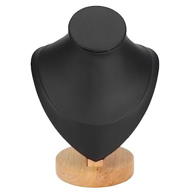 Imagem de Porta de Exibição de Colar, Suporte, Organize Jóias de Forma Clara e Elegante Com Tronco, Flanela, Couro PU, ótimo para Lojas de Varejo, Balcões de Vidro, Feiras (BLACK)