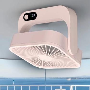 Imagem de GIIKNEW Ventilador magnético aprovado por navio de cruzeiro, ventilador portátil operado por bateria de 5000 mAh com 5 velocidades, varas magnéticas nos tetos e paredes da cabine, Cruise Essentials
