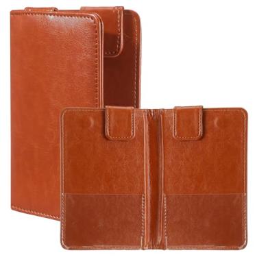 Imagem de Marspark 1 porta-cartão de árbitro – suporte magnético de couro para cartas de árbitro para partidas de futebol, vôlei, rúgbi, beisebol (marrom)