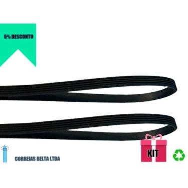 Imagem de Kit 2x Correias Tanquinho Kin Amandy/Yasmin 10kg - DELTA