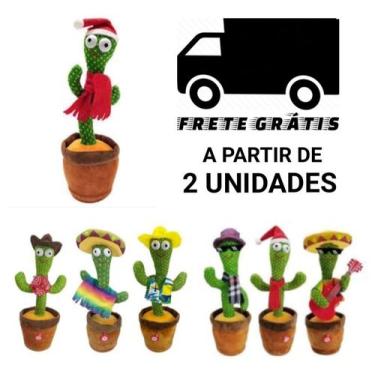 Imagem de Cacto Dançante Toca Música Repete A Fala Com Luzes, Com roupinha